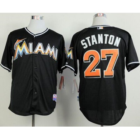 marlins #27 Giancarlo Stanton Black 2012 Alternate Stitched MLB Jersey