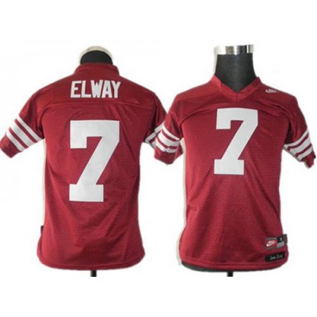 Cardinal #7 John Elway Red Stitched Youth NCAA Jersey