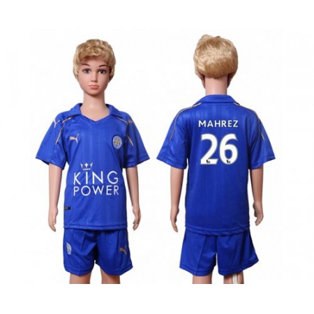 Leicester City #26 Mahrez Home Kid Soccer Club Jersey