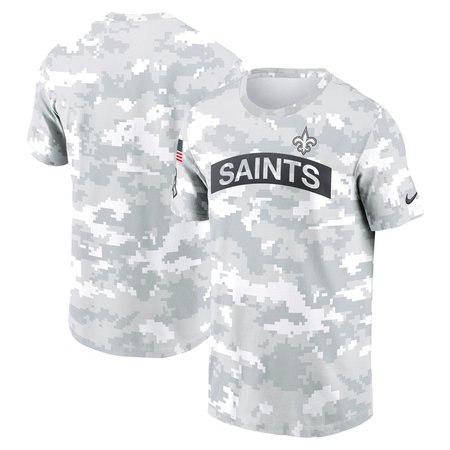 Men's New Orleans Saints Nike Arctic Camo 2024 Salute To Service Performance T-Shirt