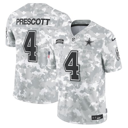 Men's Dallas Cowboys Dak Prescott Nike Arctic Camo 2024 Salute to Service Limited Jersey