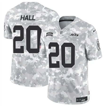 Men's New York Jets #20 Breece Hall 2024 F.U.S.E Arctic Camo Salute to Service Limited Stitched Football Jersey