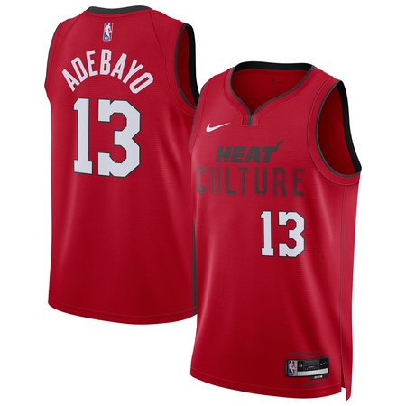 Unisex Miami Heat Bam Adebayo Nike Red 2024/25 Swingman Player Jersey - City Edition